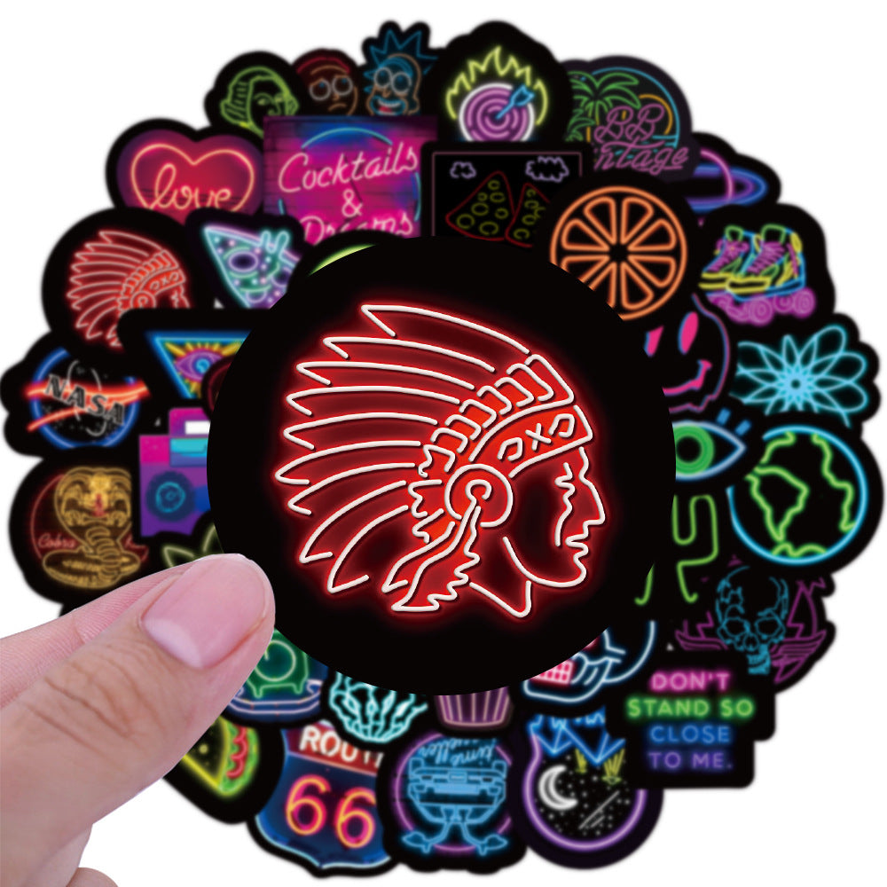 Fun decorative neon sign sticker pack - Plenish