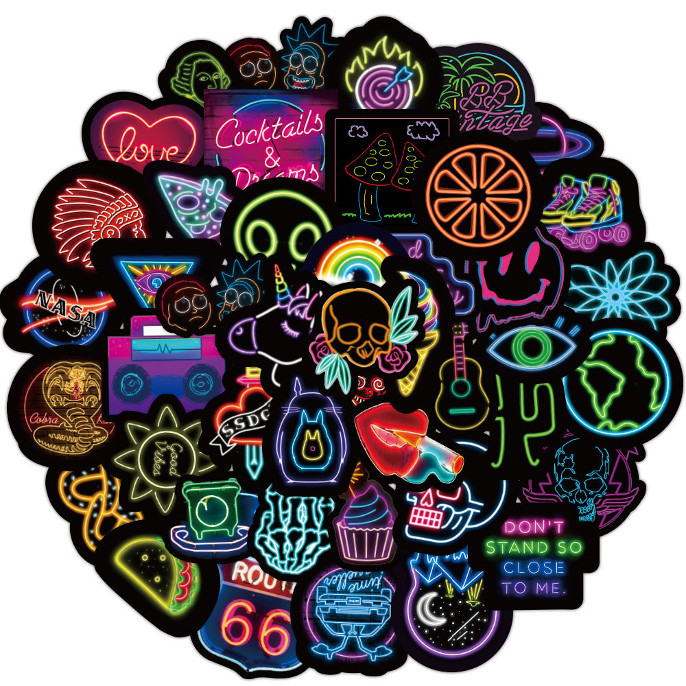 Fun decorative neon sign sticker pack - Plenish