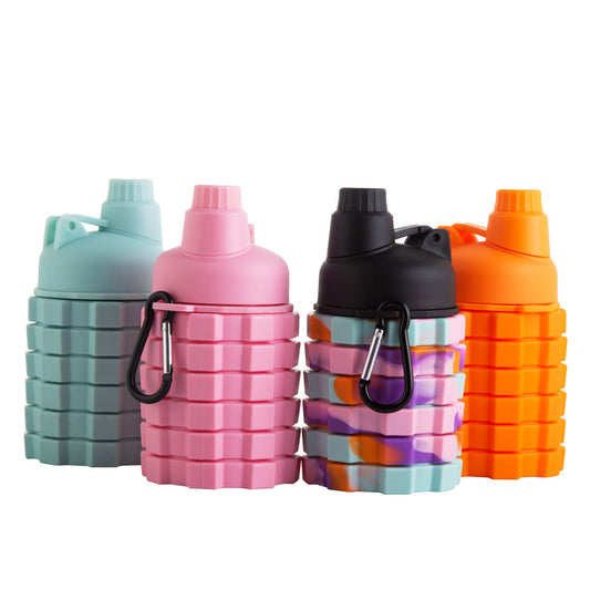 Ultra compact fold down water bottle for easy storage - Plenish