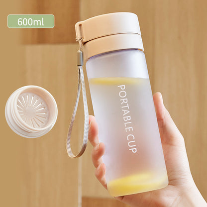 Lightweight and easy carry water bottle with helpful time markers - Plenish