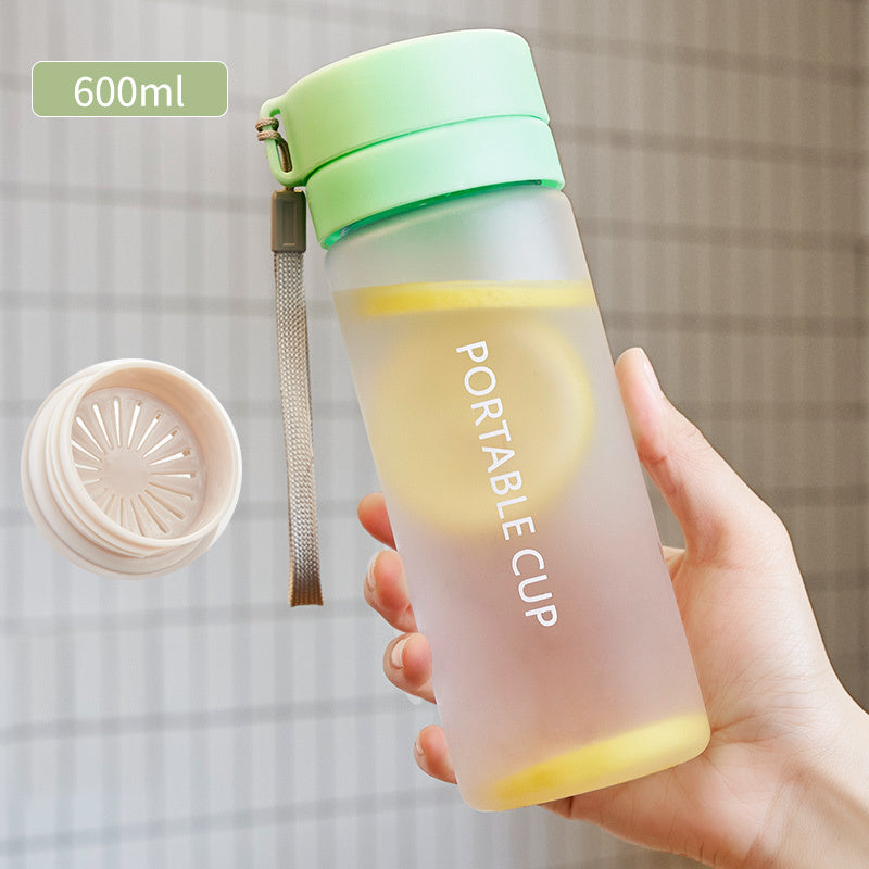 Lightweight and easy carry water bottle with helpful time markers - Plenish