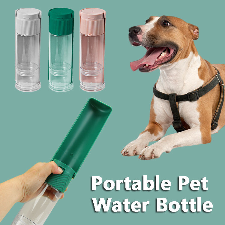 Water bottle and food container for pets, with integrated bowl - Plenish