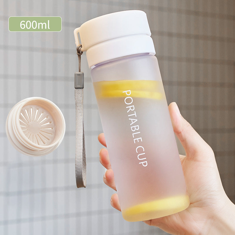 Lightweight and easy carry water bottle with helpful time markers - Plenish