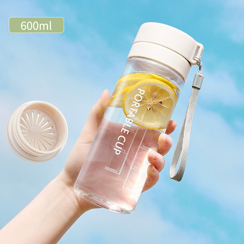 Lightweight and easy carry water bottle with helpful time markers - Plenish