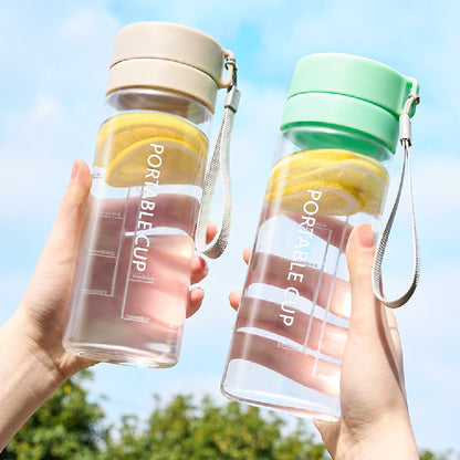 Lightweight and easy carry water bottle with helpful time markers - Plenish